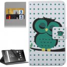 For Xperia Z5 Owl Pattern Leather Case with Holder, Card Slots & Wallet