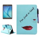 For Tab A 8.0 Lips Smart Cover Leather Case with Holder, Wallet & Card Slots