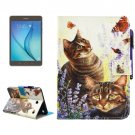 For Tab A 8.0 Cats Smart Cover Leather Case with Holder, Wallet & Card Slots