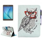 For Tab A 8.0 Owl Smart Cover Leather Case with Holder, Wallet & Card Slots