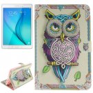 For Tab A 8.0 T350 Owl Pattern Leather Case with Holder, Card Slots & Wallet