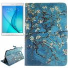 For Tab A 8.0 T350 Plum Pattern Leather Case with Holder, Card Slots & Wallet