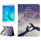 For Tab A 8.0 T350 Sign Pattern Horizontal Flip Leather Case with Holder