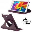For Tab 4 7.0 Purple Litchi Texture Leather Case with 2-angle Rotating Holder