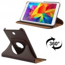 For Tab 4 7.0 Brown Litchi Texture Leather Case with 2-angle Rotating Holder