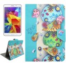 For Tab 4 7.0 Conch Flower Pattern Universal Flip Leather Case with Holder