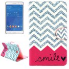 For Tab 4 7.0 Smile Flip Leather Case with Holder, Wallet & Card Slots