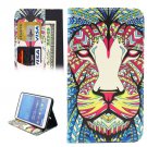 For Tab 4 7.0 Ethnic Lion Flip Leather Case with Holder, Wallet & Card Slots