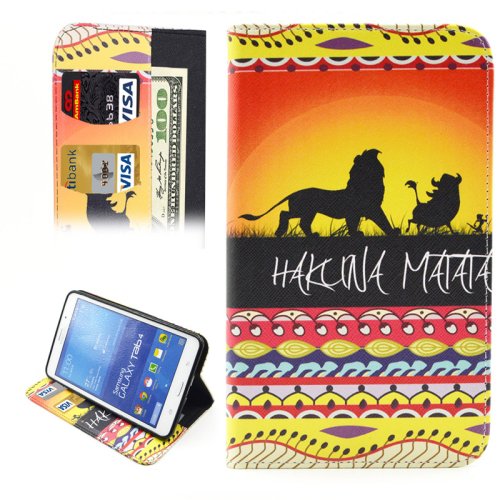For Tab 4 7.0 HAKUNA Flip Leather Case with Holder, Wallet & Card Slots