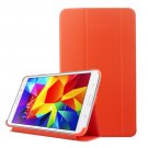 For Tab 4 7.0 Orange Smart Cover Flip Leather Case with 2 Folding Holder