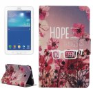 For Tab 3 Lite 7.0 Flowers Pattern Horizontal Flip Leather Case with Holder