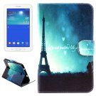 For Tab 3 Lite 7.0 Eiffel Pattern Leather Case with Holder, Card Slots & Wallet