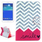 For Tab 3 Lite 7.0 Smile Pattern Leather Case with Holder, Card Slots & Wallet