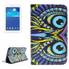 For Tab 3 Lite 7.0 Owl 2 Sided Leather Case with Holder, Card Slots & Wallet