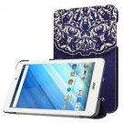 For Iconia One 8 Vintage Flip Leather Case with Three-folding Holder