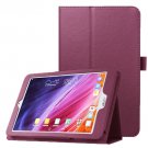 For Iconia One 8 Purple Litchi Texture Horizontal Flip Leather Case with Holder