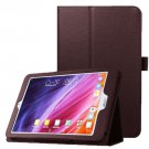 For Iconia One 8 Brown Litchi Texture Horizontal Flip Leather Case with Holder