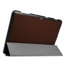 For Iconia One 10 Coffee Custer Flip Leather Case with Three-folding Holder