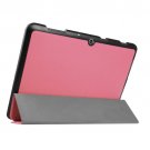For Iconia One 10 Pink Custer Flip Leather Case with Three-folding Holder