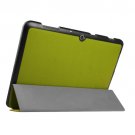 For Iconia One 10 Green Custer Flip Leather Case with Three-folding Holder