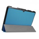 For Iconia One 10 Blue Custer Flip Leather Case with Three-folding Holder