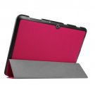 For Iconia One 10 Magenta Custer Flip Leather Case with Three-folding Holder