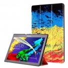 For Lenovo Tab 2 Smart Cover Custer Leather Case with 3 Gears Holder