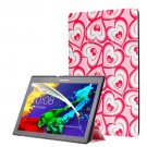 For Lenovo Tab 2 Smart Cover Custer Leather Case with 3 Gears Holder