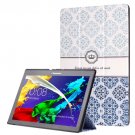 For Lenovo Tab 2 Smart Cover Custer Leather Case with 3 Gears Holder