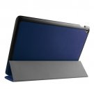 For Zenpad 10 Dark Blue Custer Texture Flip Leather Case with 3-folding Holder