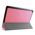 For Zenpad 10 Pink Custer Texture Flip Leather Case with 3-folding Holder