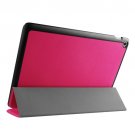 For Zenpad 10 Magenta Custer Texture Flip Leather Case with 3-folding Holder