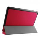 For Zenpad 10 Red Custer Texture Flip Leather Case with 3-folding Holder