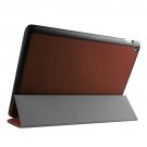 For Zenpad 10 Brown Custer Texture Flip Leather Case with 3-folding Holder