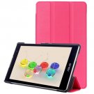 For ZenPad C 7.0 Magenta Custer Texture Flip Leather Case with 3-folding Holder