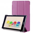 For ZenPad C 7.0 Purple Custer Texture Flip Leather Case with 3-folding Holder