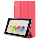 For ZenPad C 7.0 Red Custer Texture Flip Leather Case with 3-folding Holder