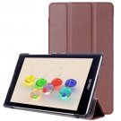 For ZenPad C 7.0 Brown Custer Texture Flip Leather Case with 3-folding Holder