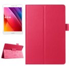For ZenPad S 8.0 Magenta Litchi Smart Cover Flip Leather Case with Holder