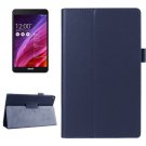 For FonePad 8 Dark Blue Litchi Smart Cover Flip Leather Case with Holder