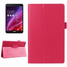 For FonePad 8 Magenta Litchi Smart Cover Flip Leather Case with Holder