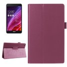 For FonePad 8 Purple Litchi Smart Cover Flip Leather Case with Holder