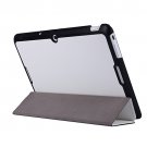 For MeMO Pad 10 White Crazy Horse Texture Leather Case with 3-folding Holder