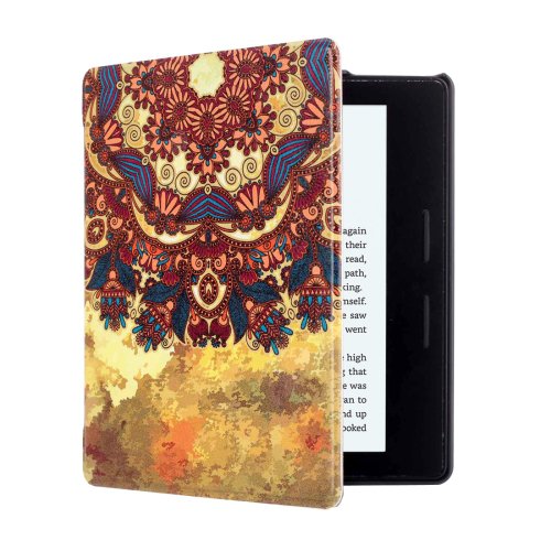 For Amazon Kindle Oasis Tribe Pattern Flip Leather Case