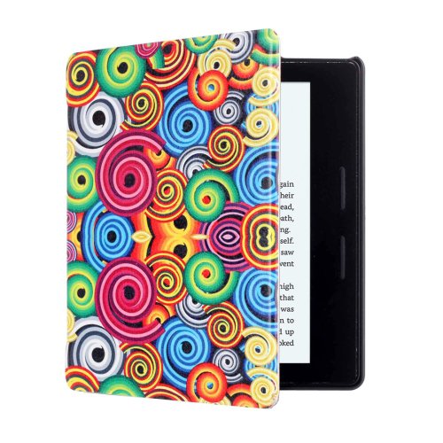 For Amazon Kindle Oasis Corkscrew Pattern Flip Leather Case