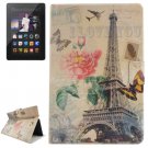 For Kindle Fire HDX tower Pattern Flip Leather Case with Holder & Card Slots