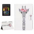 For Kindle Paperwhite 2 Giraffe Pattern Leather Case with Holder & Card Slots