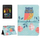 For Kindle Fire HDX 7 Owl Pattern Leather Case with Holder & Card Slots