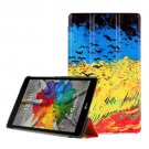 For LG G Pad III 8.0 Colorful Cornfield Pattern Flip Leather Case with Holder