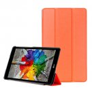 For LG G Pad III 8.0 Orange Custer Flip Leather Case with Three-folding Holder